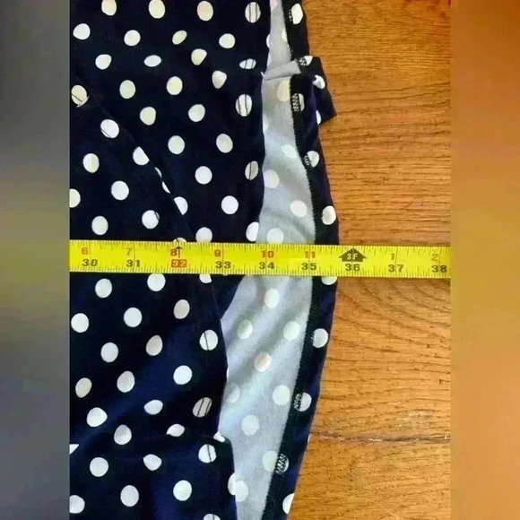 Wrap dress in polka dot navy and white by Caution To The Wind size Medium - Picture 13 of 13